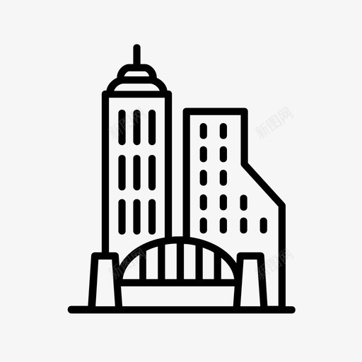悉尼澳大利亚大桥图标svg_新图网 https://ixintu.com 大桥 建筑物 悉尼 海港大桥 澳大利亚