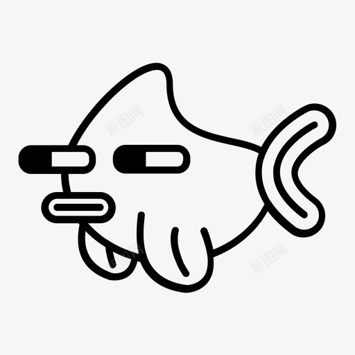 鱼钓鱼海洋图标svg_新图网 https://ixintu.com 海洋 游泳 热带 钓鱼 鱼