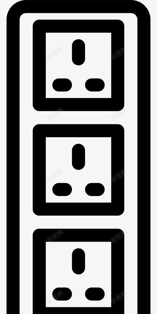 三个uk插座电缆连接器图标svg_新图网 https://ixintu.com smashicons连接器电缆轮廓 三个uk插座 电缆 连接器