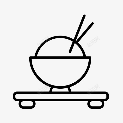 米饭亚洲饭碗图标svg_新图网 https://ixintu.com 中餐 亚洲饭 碗 筷子 米饭