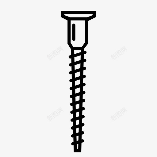 木螺丝金属工具图标svg_新图网 https://ixintu.com 工具 木螺丝 金属
