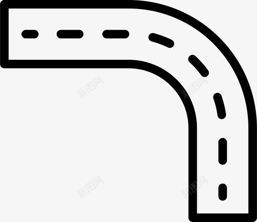 弯曲的道路建筑物城市图标svg_新图网 https://ixintu.com 城市 城市景观 建筑物 弯曲的道路