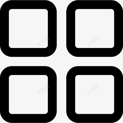 四个方形按钮的视图选项界面通用界面图标svg_新图网 https://ixintu.com 四个方形按钮的视图选项 界面 通用界面