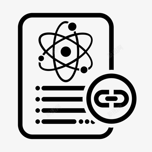 科学文献链接连接注释图标svg_新图网 https://ixintu.com 注释 科学文献链接 论文 连接