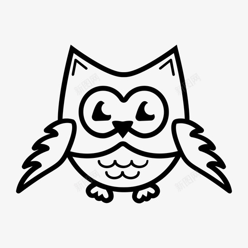 猫头鹰教育夜鸟图标svg_新图网 https://ixintu.com 夜猫子 夜鸟 教育 猫头鹰