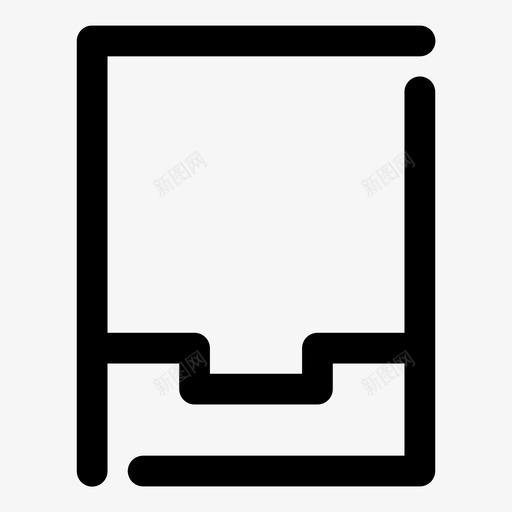 收件箱邮箱一般间隙大图标svg_新图网 https://ixintu.com 一般间隙大 收件箱 邮箱