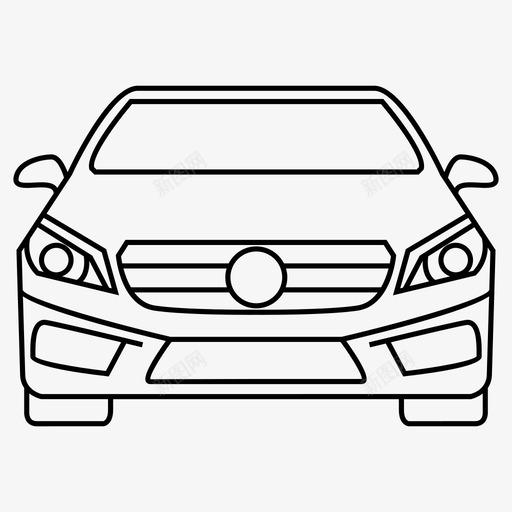 a级轿车梅赛德斯图标svg_新图网 https://ixintu.com a级 a级系列 梅赛德斯 车辆 轿车