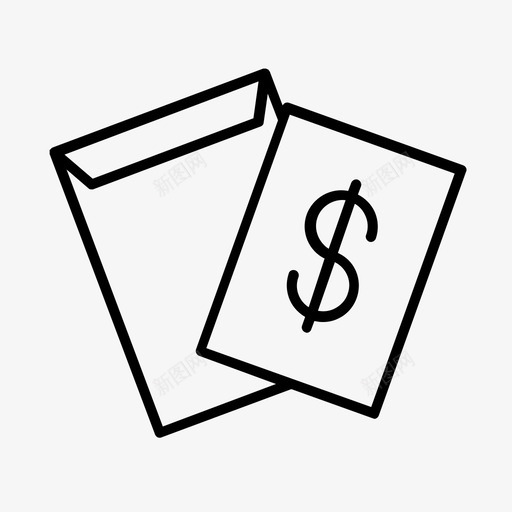 支票银行票据图标svg_新图网 https://ixintu.com 支票 票据 罚款 金融 银行