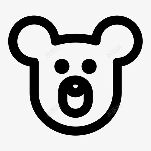 熊动物卡通图标svg_新图网 https://ixintu.com 动物 卡通 卡通脸 泰迪 熊