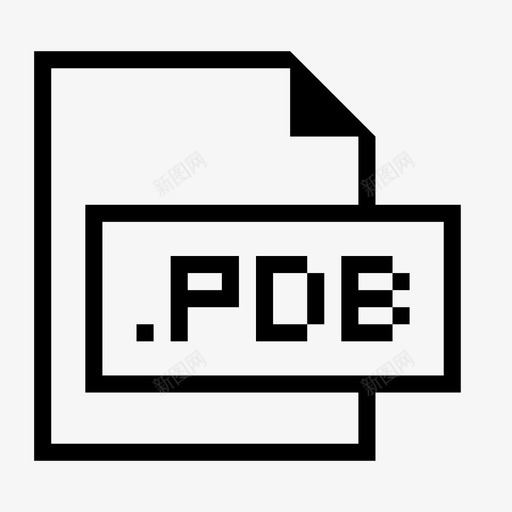 pdb文件扩展名格式图标svg_新图网 https://ixintu.com pdb文件 扩展名 文件格式和扩展名 格式