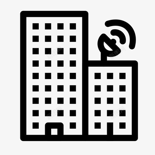 建筑物城市摩天大楼图标svg_新图网 https://ixintu.com 城市 塔楼 建筑物 摩天大楼