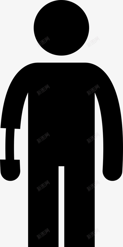假手手臂残废图标svg_新图网 https://ixintu.com 假手 手臂 残废 残障 肢体
