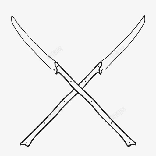 长柄刀刃武器图标svg_新图网 https://ixintu.com 刀刃 武器 长柄