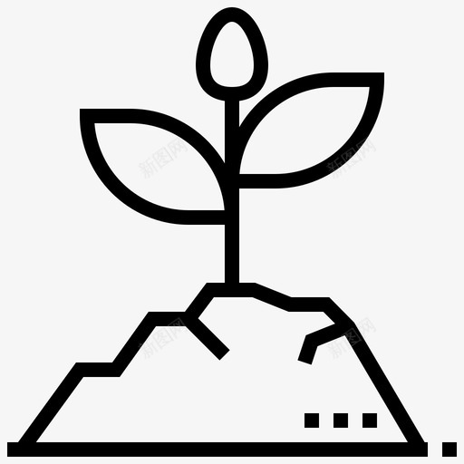 萌芽生态植物图标svg_新图网 https://ixintu.com 植物 生态 种子 萌芽