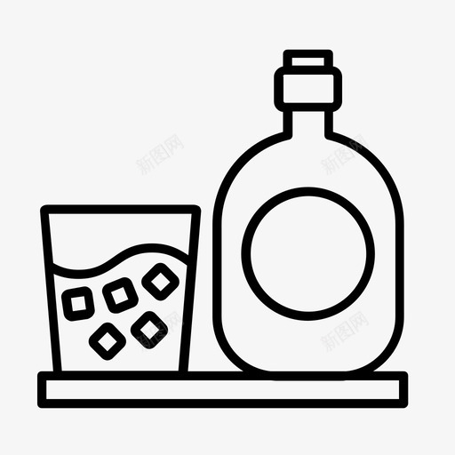 烈酒酒精饮料鸡尾酒图标svg_新图网 https://ixintu.com 利口酒 烈酒 蒸馏酒 酒精饮料 鸡尾酒