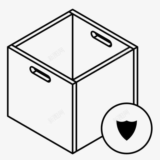 玩具盒送货订单安全图标svg_新图网 https://ixintu.com 保护订单 安全储存 玩具盒 盒子 订单安全 运输 送货