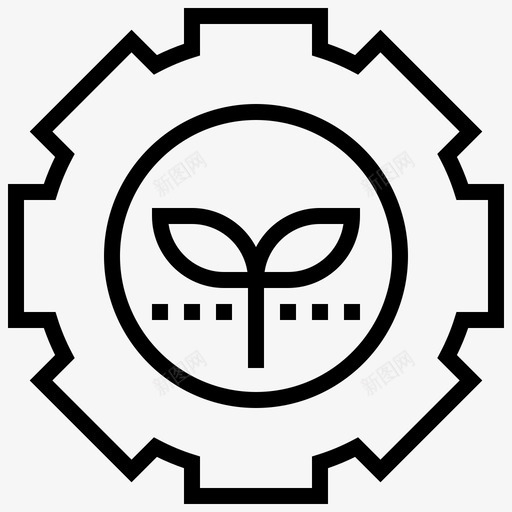 自然生态能源图标svg_新图网 https://ixintu.com 循环利用 生态 能源 自然