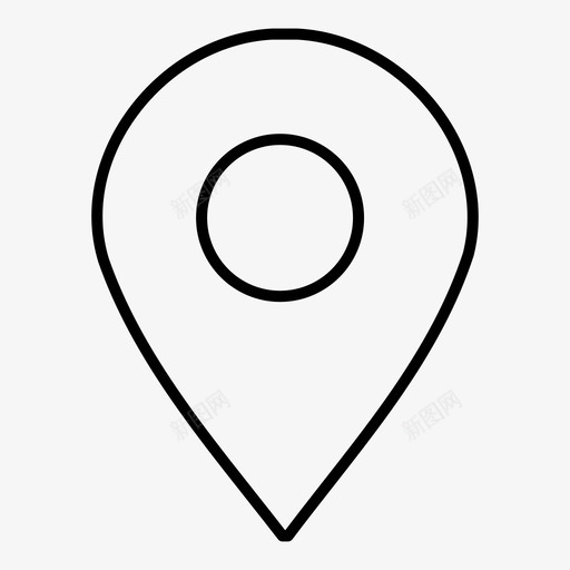 标记位置地图图标svg_新图网 https://ixintu.com 位置 图钉 地图 标记 点