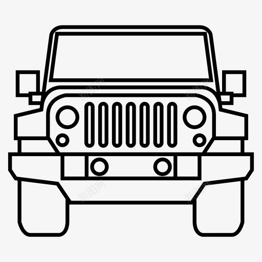 威利斯汽车吉普车图标svg_新图网 https://ixintu.com 吉普车 威利斯 威利斯收藏 汽车