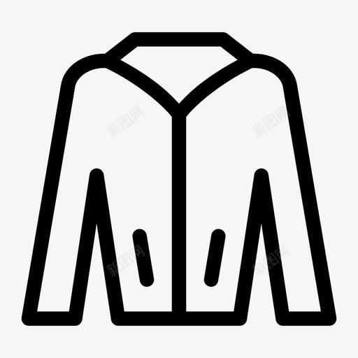 夹克开衫布料图标svg_新图网 https://ixintu.com 夹克 布料 开衫 长衫 长袖