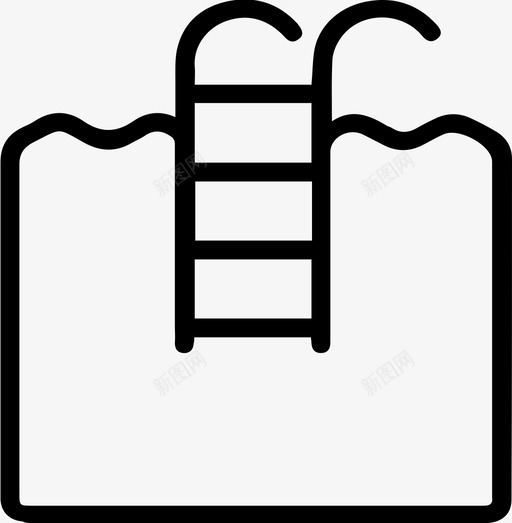 游泳池水池水图标svg_新图网 https://ixintu.com 水 水池 游泳池 酒店