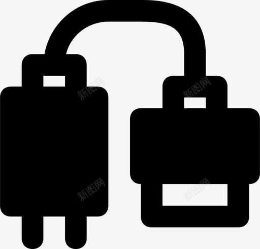 充电器电缆连接器图标svg_新图网 https://ixintu.com smashicons连接器电缆md固态 充电器 电缆 连接器