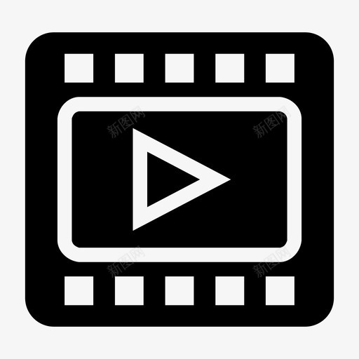 电影戏剧视频图标svg_新图网 https://ixintu.com 戏剧 电影 病毒式 视频