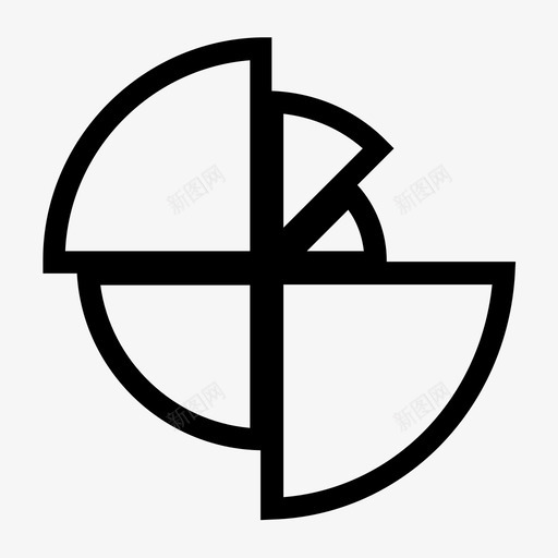 饼图圆图图标svg_新图网 https://ixintu.com 图 圆 网格 饼图