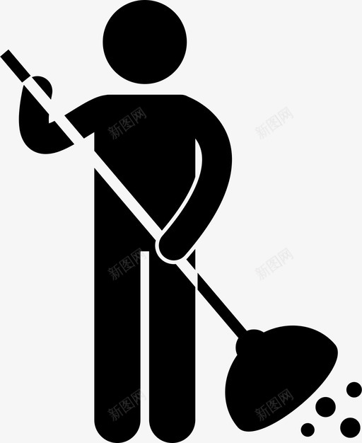 清洁志愿者扫帚地板图标svg_新图网 https://ixintu.com 地板 志愿者慈善 扫帚 擦拭 清扫 清洁志愿者
