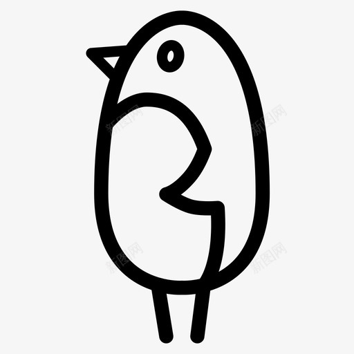 企鹅动物小鸟图标svg_新图网 https://ixintu.com 企鹅 动物 大自然 小鸟 小鸡 雏鸟
