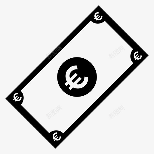 欧元纸币钞票欧洲图标svg_新图网 https://ixintu.com 欧元纸币 欧洲 钞票