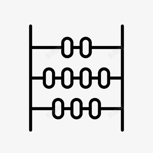 算盘会计古典图标svg_新图网 https://ixintu.com 会计 古典 数学 算盘 计数器