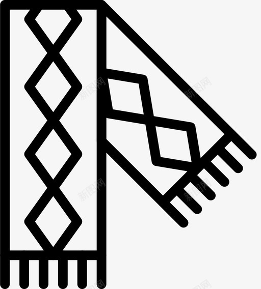 围巾配饰时尚图标svg_新图网 https://ixintu.com 围巾 时尚 男装 男配饰 配饰