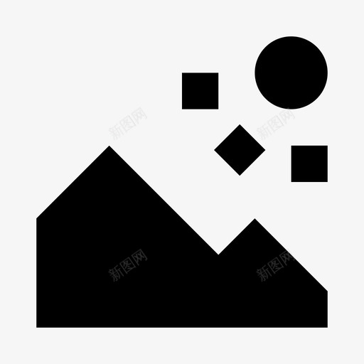 山风景自然图标svg_新图网 https://ixintu.com micro8 山 自然 阳光 风景