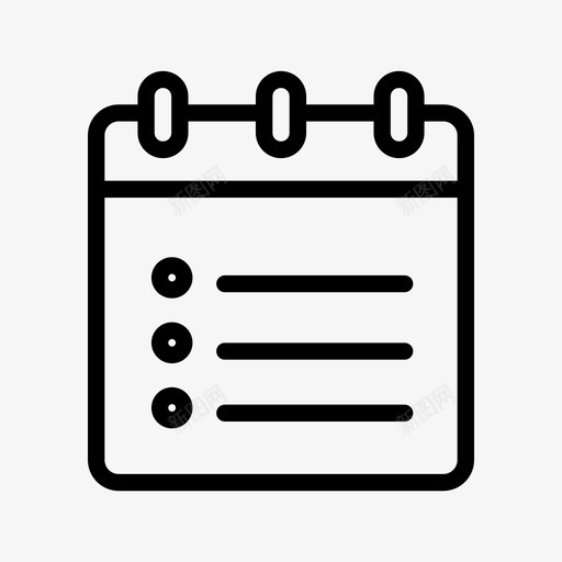 列出记事本日历日程表图标svg_新图网 https://ixintu.com 列出记事本 待办事项 日历 日程表 记事本