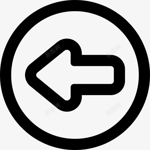左箭头圆轮廓箭头通用接口图标svg_新图网 https://ixintu.com 左箭头圆轮廓 箭头 通用接口