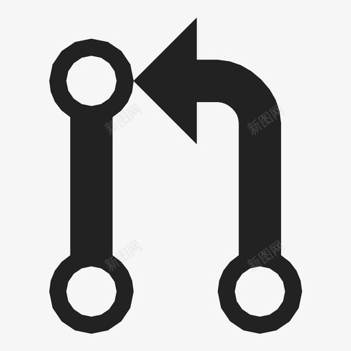 拉请求git图标svg_新图网 https://ixintu.com git 拉请求