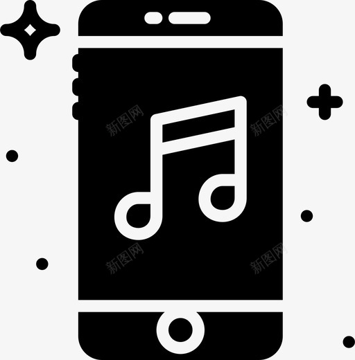 手机音乐通讯功能图标svg_新图网 https://ixintu.com smashicons手机功能稳定 功能 手机 手机音乐 通讯