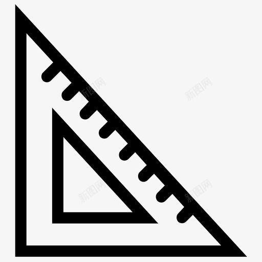 定尺量尺图标svg_新图网 https://ixintu.com 三角尺 定尺 尺 施工 量