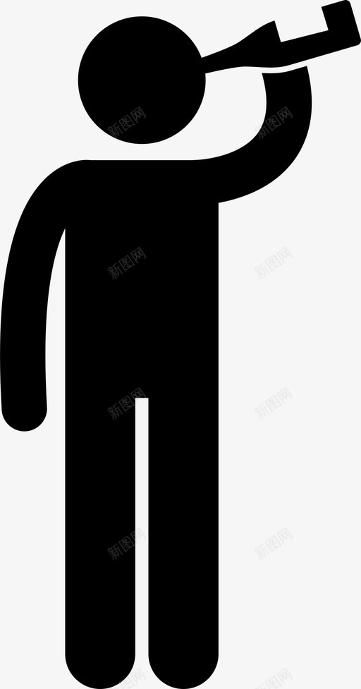 喝酒啤酒酒瓶图标svg_新图网 https://ixintu.com 吃和品尝食物 啤酒 喝酒 男人 酒瓶