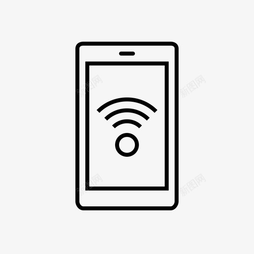 wifi应用程序连接图标svg_新图网 https://ixintu.com wifi 应用程序 移动 移动应用程序 连接