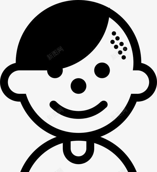 底切头像面部图标svg_新图网 https://ixintu.com 剃光头 头像 底切 用户 用户面部 男性 面部