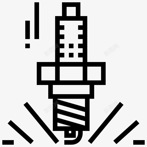 火花塞汽车诊断图标svg_新图网 https://ixintu.com 汽车 汽车维修 火花塞 维修 诊断