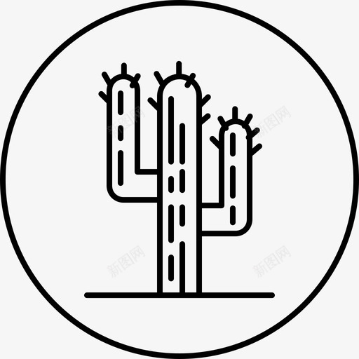 仙人掌沙漠植物图标svg_新图网 https://ixintu.com 仙人掌 冒险第3部分 植物 沙漠