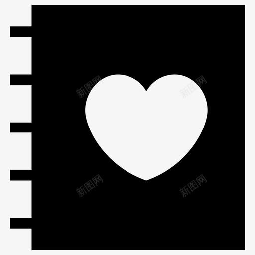 留言簿卡片请柬图标svg_新图网 https://ixintu.com 卡片 婚礼 爱情 爱情和浪漫雕文图标 留言簿 请柬