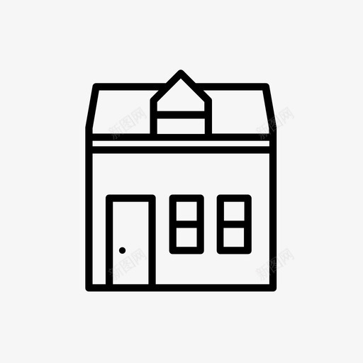 家建筑物小屋图标svg_新图网 https://ixintu.com 住宅 家 小屋 建筑物 房子