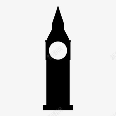 大本钟伦敦塔楼图标图标