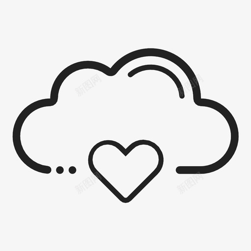 云一样心像云图标svg_新图网 https://ixintu.com 云一样 像云 心 爱云