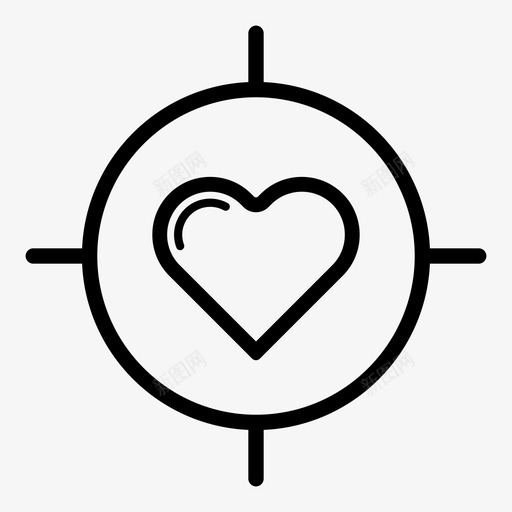 爱的目标最爱的心图标svg_新图网 https://ixintu.com 心 最爱的 爱的目标