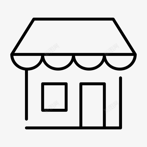商店咖啡馆商场图标svg_新图网 https://ixintu.com 咖啡馆 商场 商店 电子商务间隙灯 购物中心